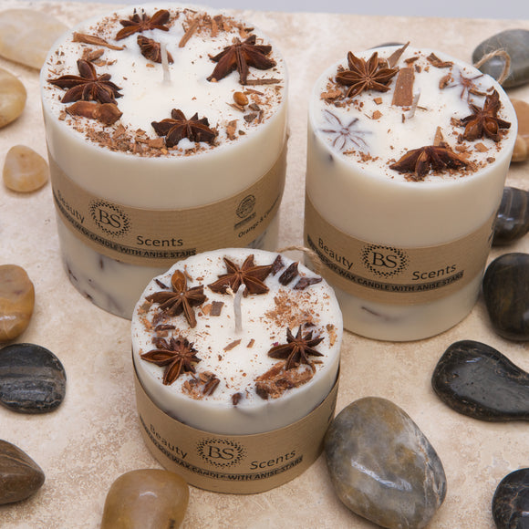 CANDLES WITH STAR ANISE