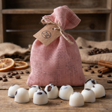 10 Scented Soy Wax Melts in Linen Bag