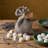 10 Lavender Scented Soy Wax Melts in Linen Bag