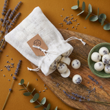 10 Lavender Scented Soy Wax Melts in Linen Bag