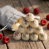 10 Strawberry Scented Soy Wax Melts in Linen Bag