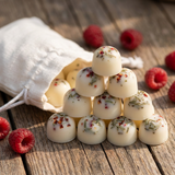 10 Strawberry Scented Soy Wax Melts in Linen Bag