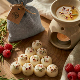 10 Strawberry Scented Soy Wax Melts in Linen Bag