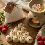 10 Strawberry Scented Soy Wax Melts in Linen Bag