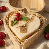 Heart Gift Box Large Heart Candle With Cherries