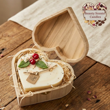 Heart Gift Box Large Heart Candle With Cherries