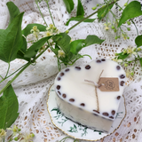 Large Heart Scented Soy Wax  Candle With Coffee Beans box of 6