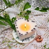 Large Heart Scented Soy Wax  Candle With Coffee Beans box of 6