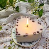 Large Heart Scented Soy Wax  Candle With Coffee Beans box of 6