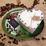 Large Heart Scented Soy Wax  Candle With Coffee Beans box of 6