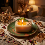 Large Heart Candle With Apples, box of 6