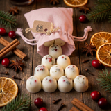 10 Scented Soy Wax Melts in Linen Bag