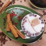 Kleine duftende Sojakerze mit Kaffeebohnen, 6er-Box