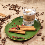 Small Scented Soy Wax Candle With Coffee Beans In Glass Container box of 6