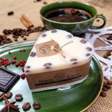 Kleine Sojawachskerze mit Herzduft und Kaffeebohnen, 6er-Box
