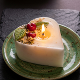 Small Heart Candle With Cherries, box of 6