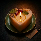 Small Heart Candle With Cherries, box of 6