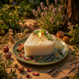 Small Heart Candle With Apples, box of 6