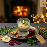 Small Glass Candle With Apples, box of 6