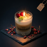 Small Glass Candle With Cherries, box of 6
