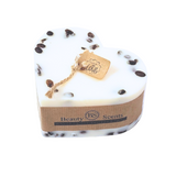 Large Heart Scented Soy Wax  Candle With Coffee Beans box of 6