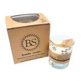 Small Scented Soy Wax Candle With Coffee Beans In Glass Container box of 6