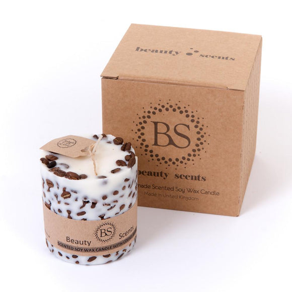 Mittlere duftende Sojakerze mit Kaffeebohnen, 6er-Box