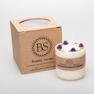 Mittelgroße Kerzen mit Brombeere, 6er-Box