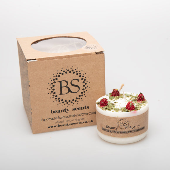 Kleine Kerzen mit Himbeere, 6er-Packung