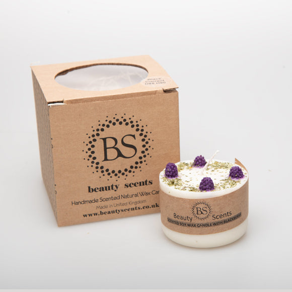 Kleine Kerzen mit Brombeere, 6er-Packung
