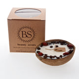 Bougie parfumée au soja en coquille de noix de coco boîte de 6